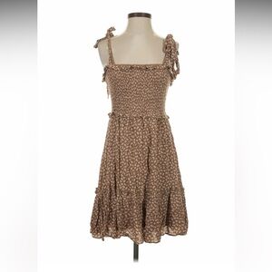Altar'd State Brown Floral Midi Dress
